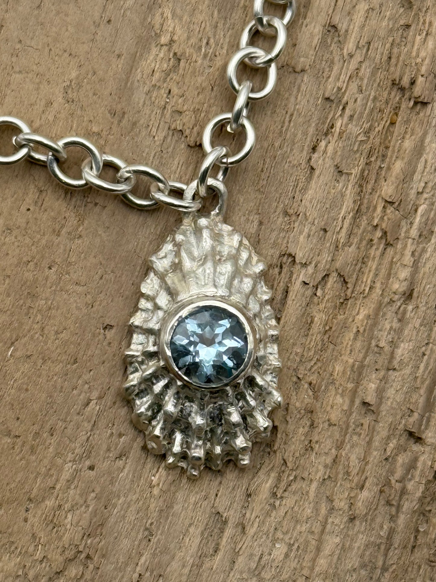 SS Limpit and Topaz Pendant