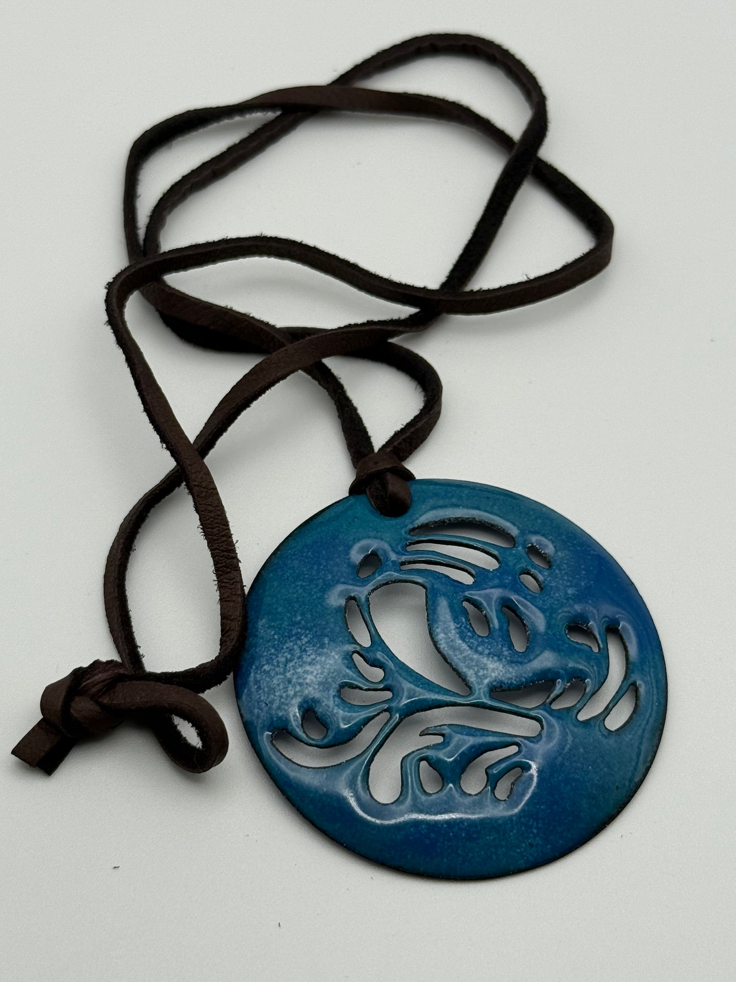 Enameled Wave Pendant