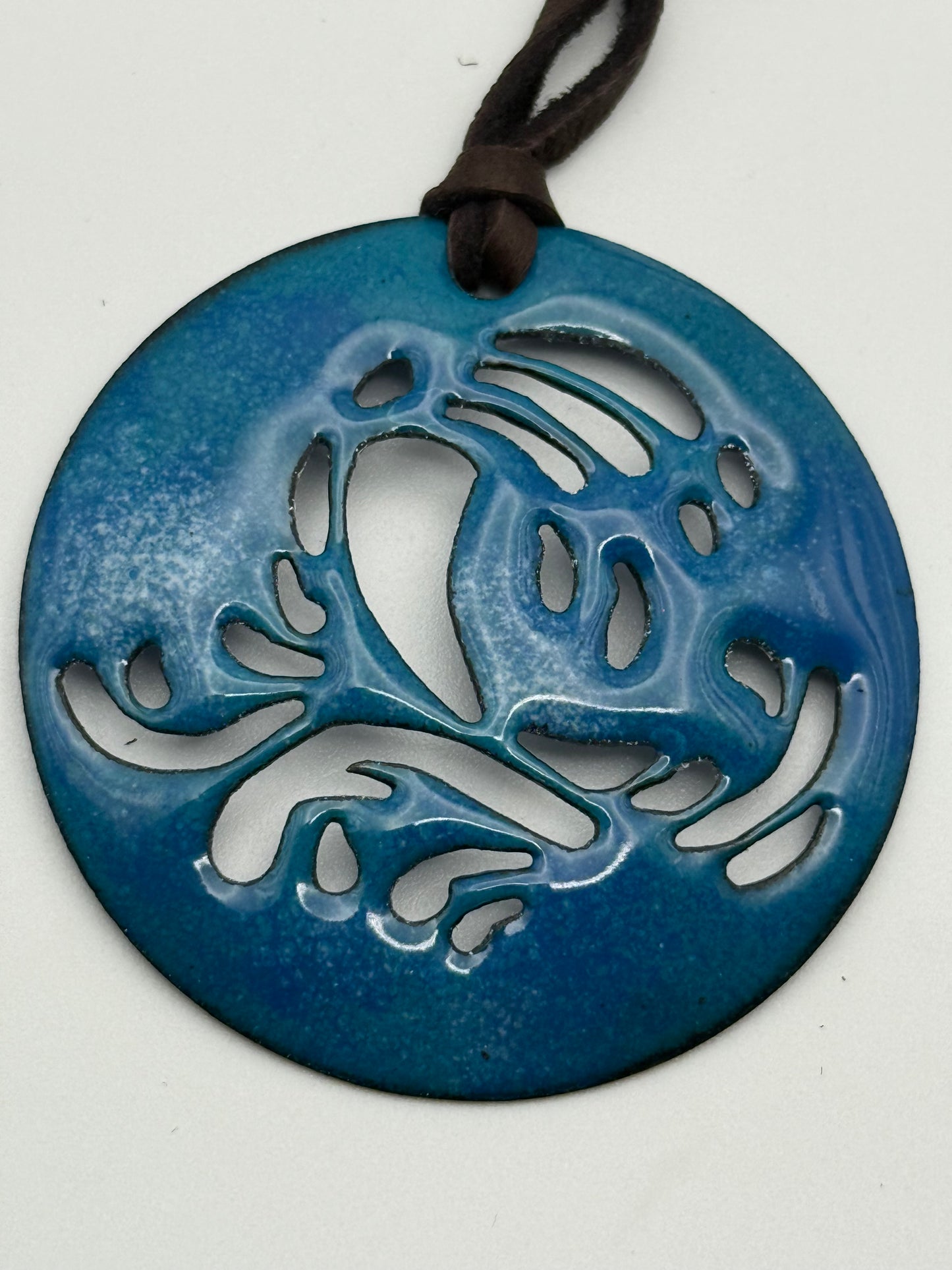 Enameled Wave Pendant