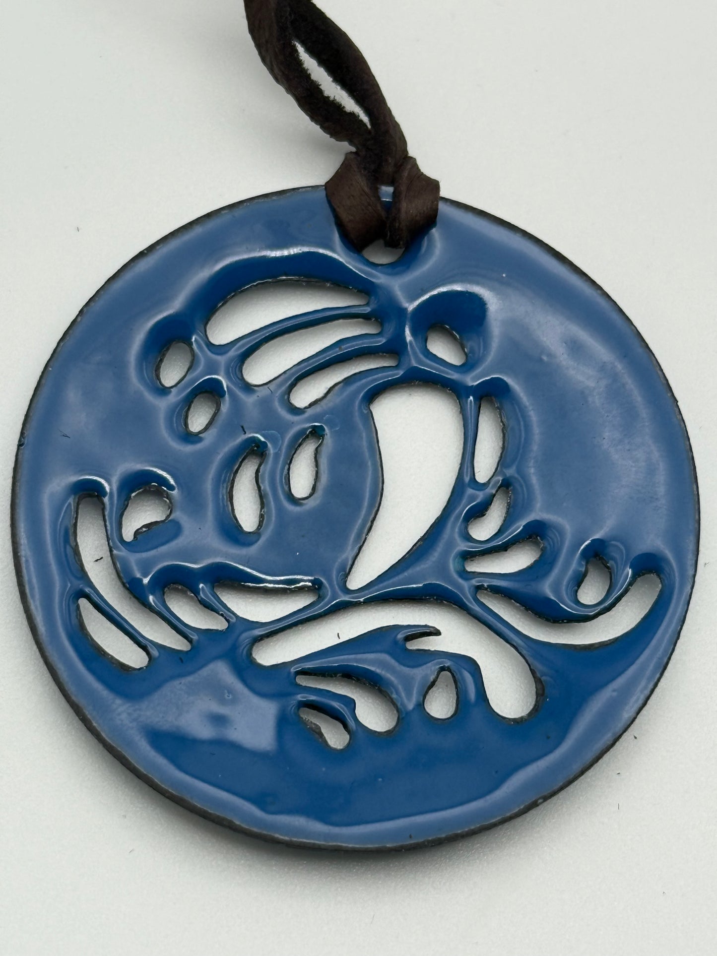 Enameled Wave Pendant