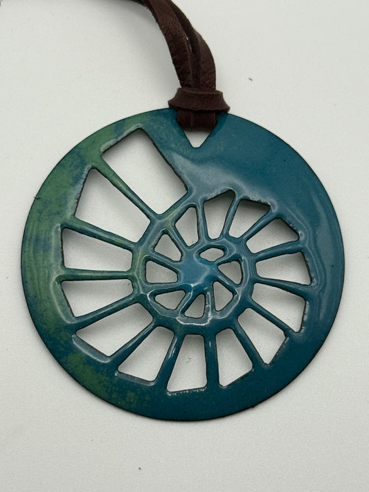 Enameled Nautilus Pendant