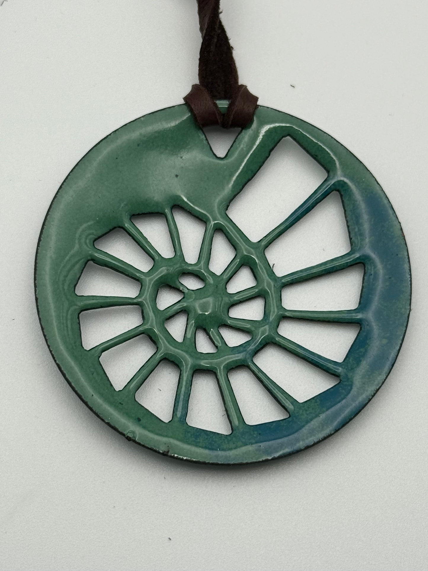 Enameled Nautilus Pendant