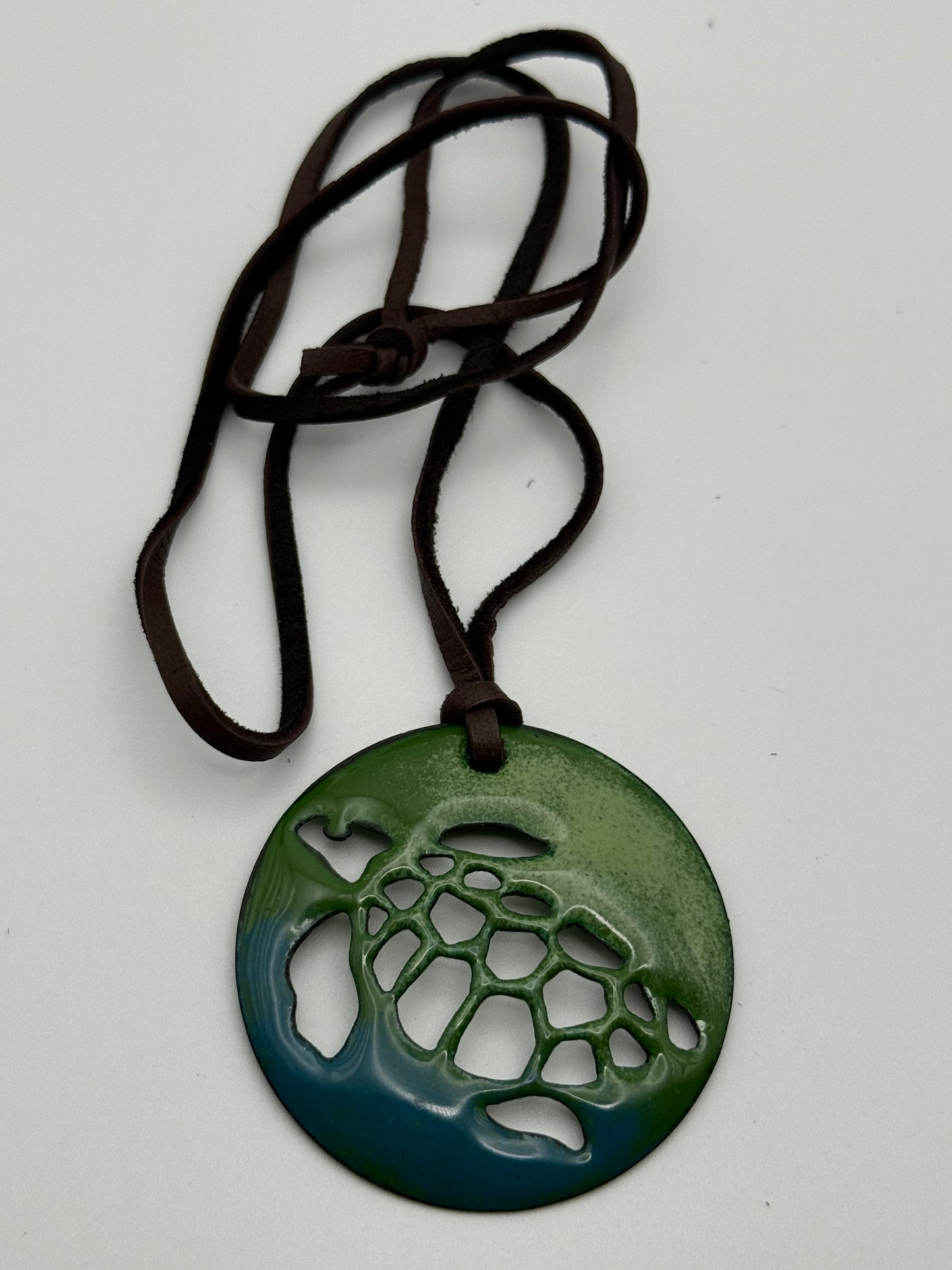 Enameled Turtle Pendant