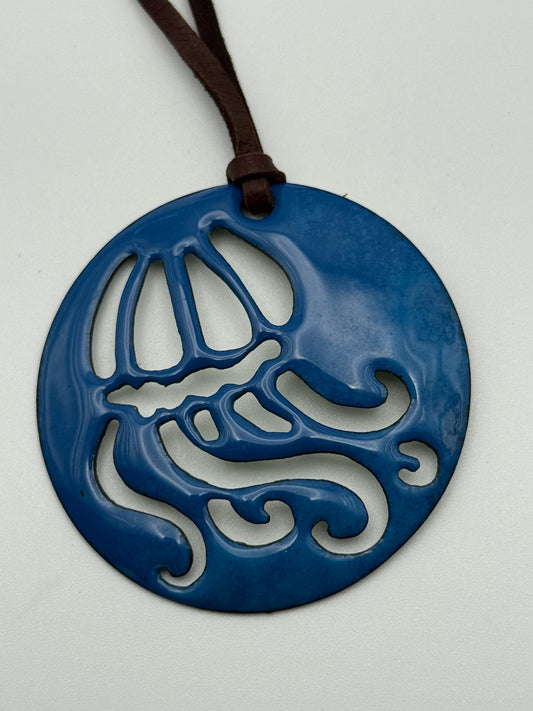 Enameled Octopus Pendant