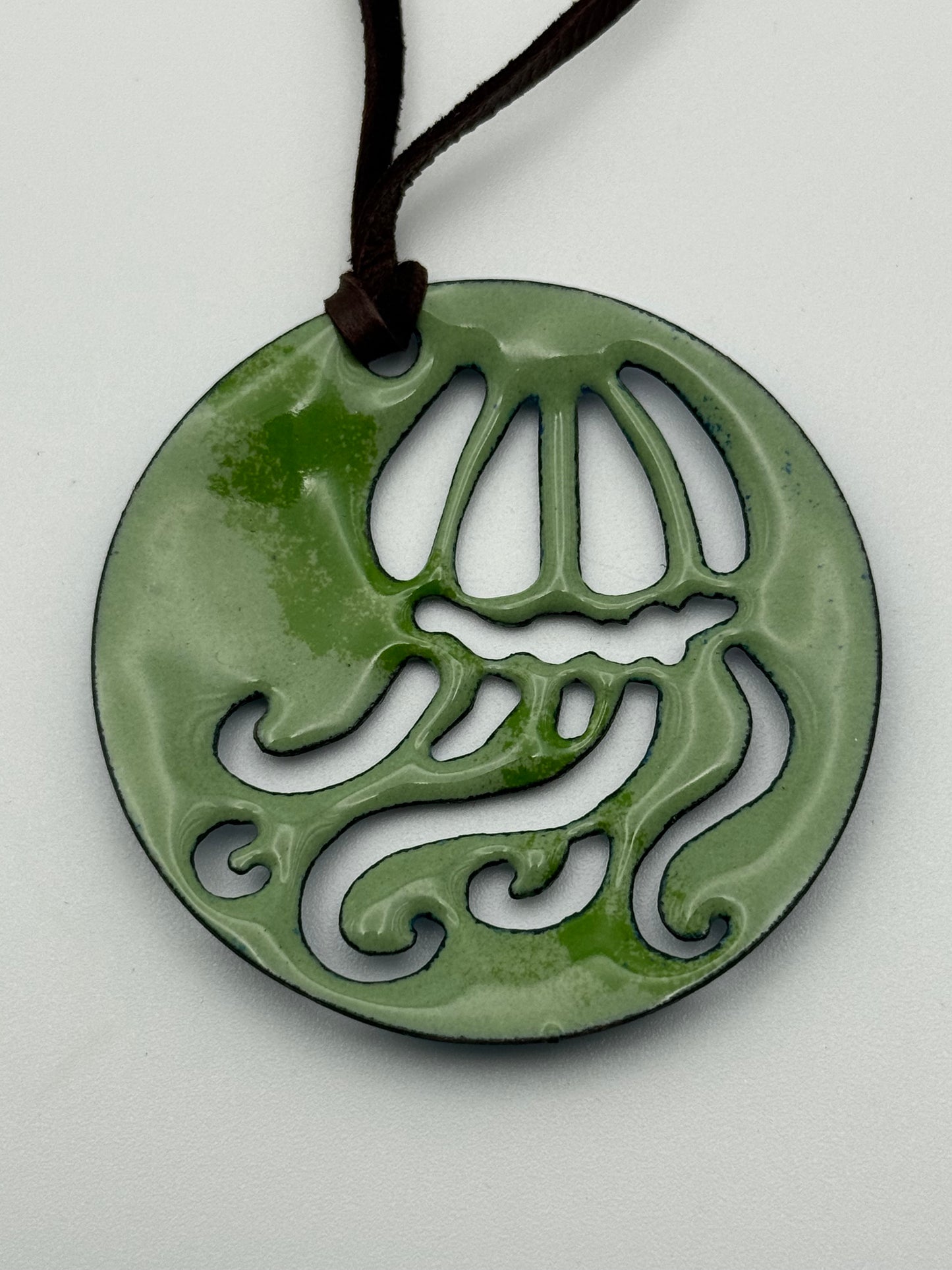 Enameled Octopus Pendant