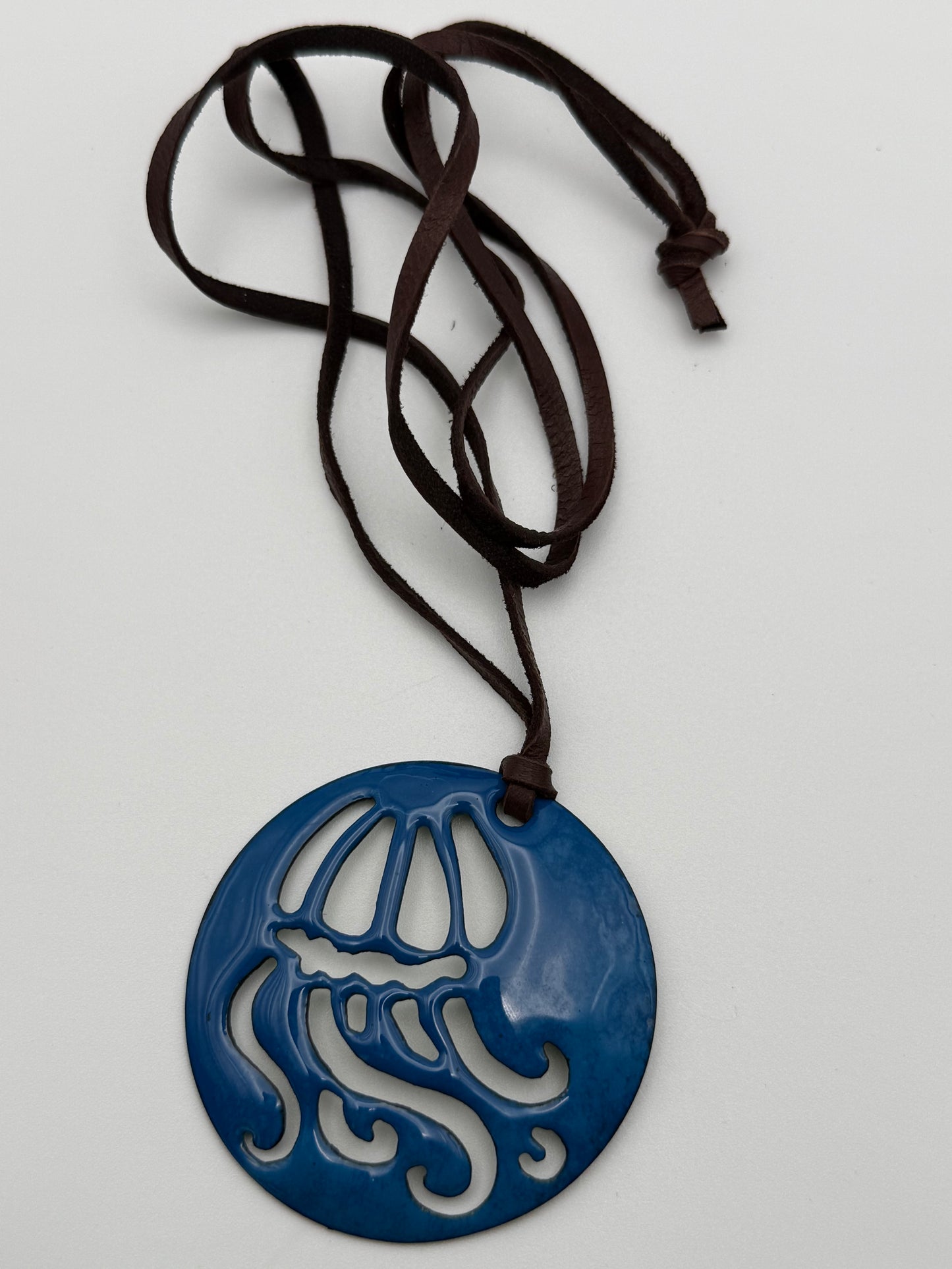 Enameled Octopus Pendant