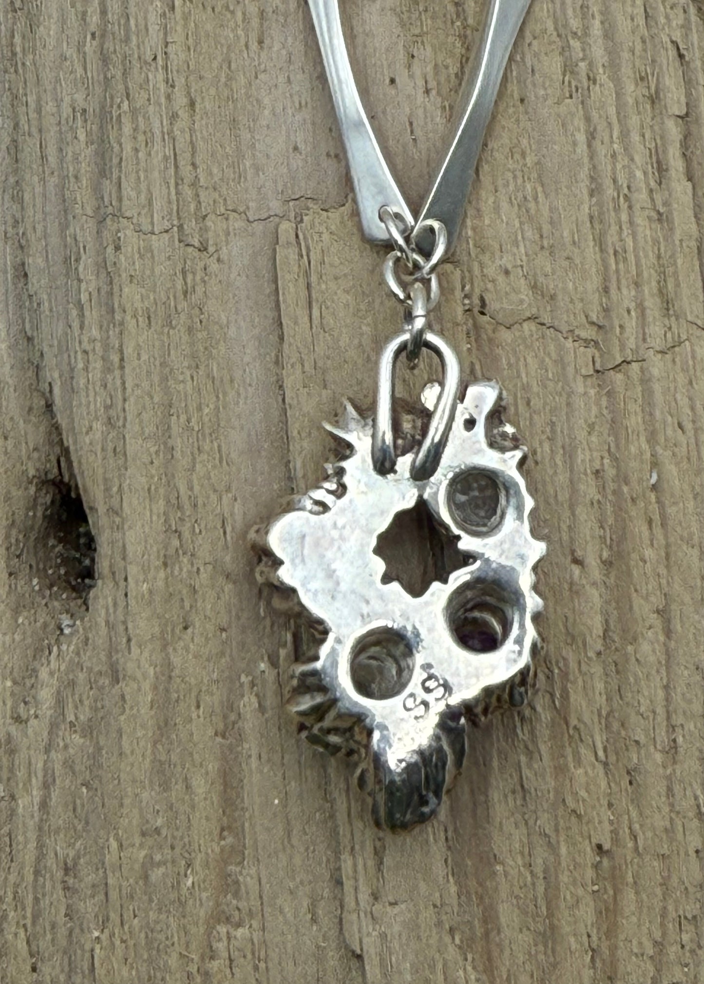 Sterling Silver Barnacles, Topaz & Amethyst Necklace