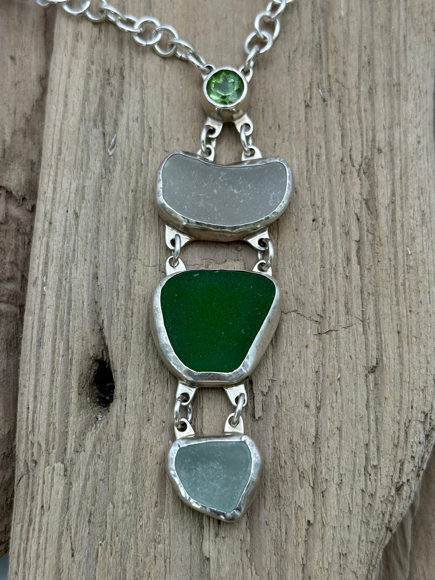 Triple Sea Glass Pendant