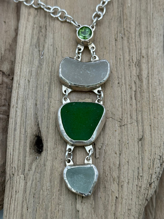 Triple Sea Glass Pendant