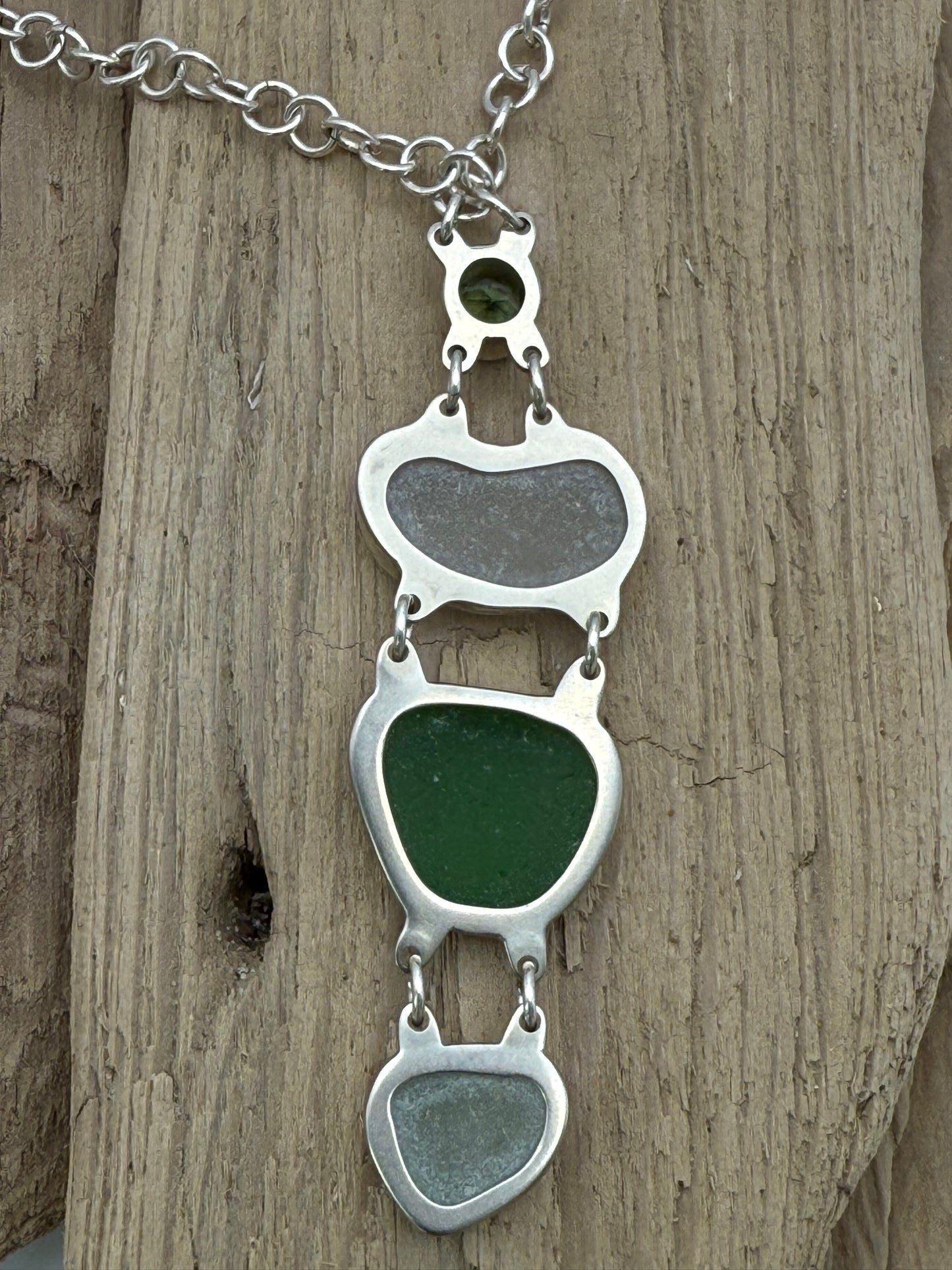 Triple Sea Glass Pendant