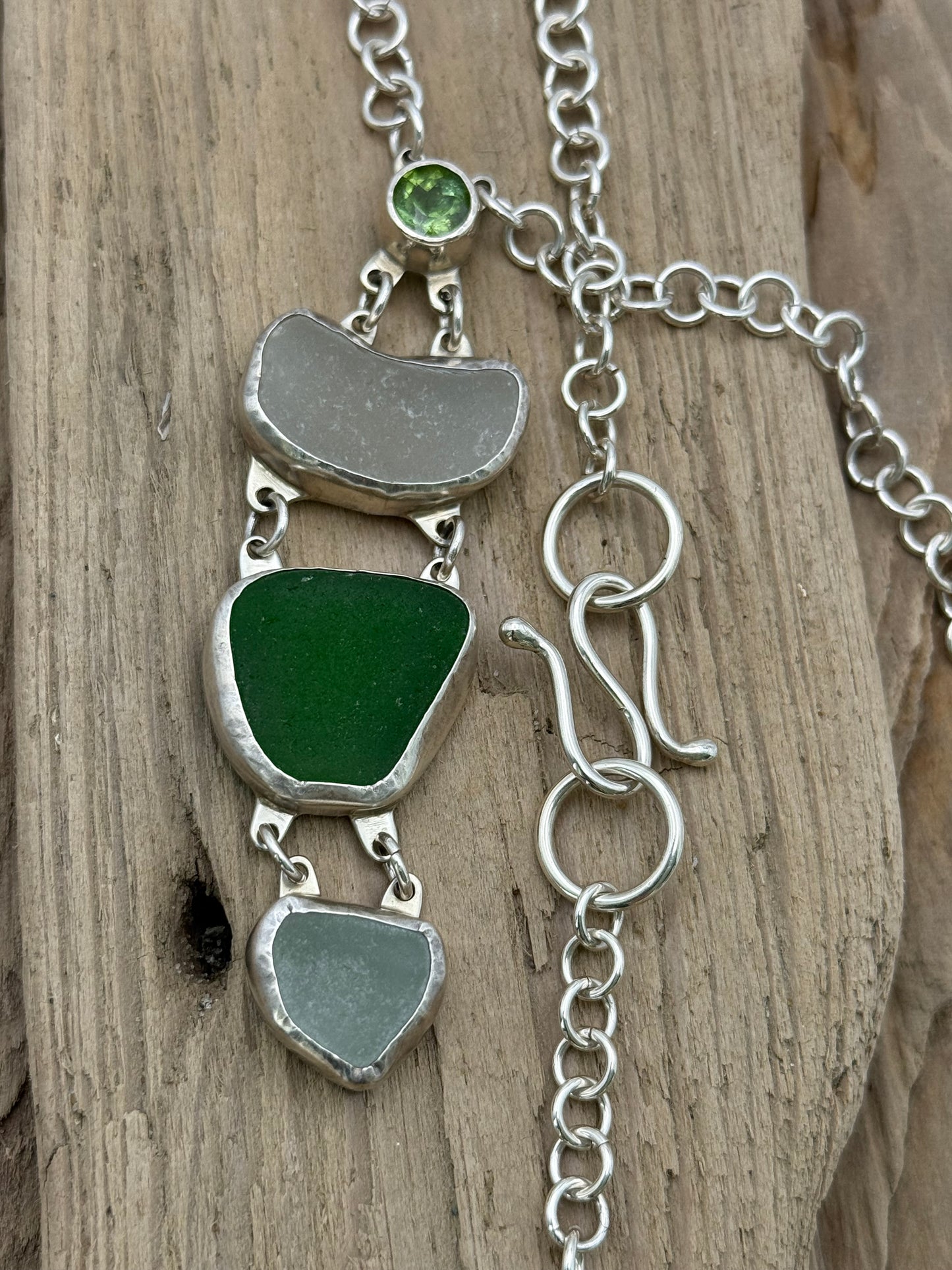 Triple Sea Glass Pendant