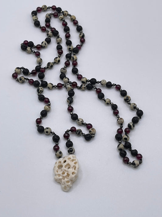 Mermaid Necklace Sea Shell and Stone Beads